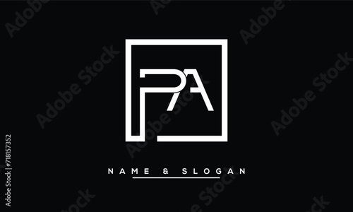PA,  AP,  P,  A  Abstract  Letters Logo Monogram