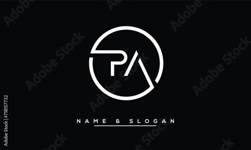 PA,  AP,  P,  A  Abstract  Letters Logo Monogram