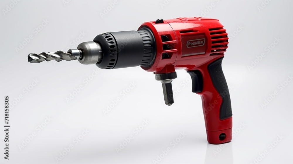 electric drill perforator puncher white background.Generative AI