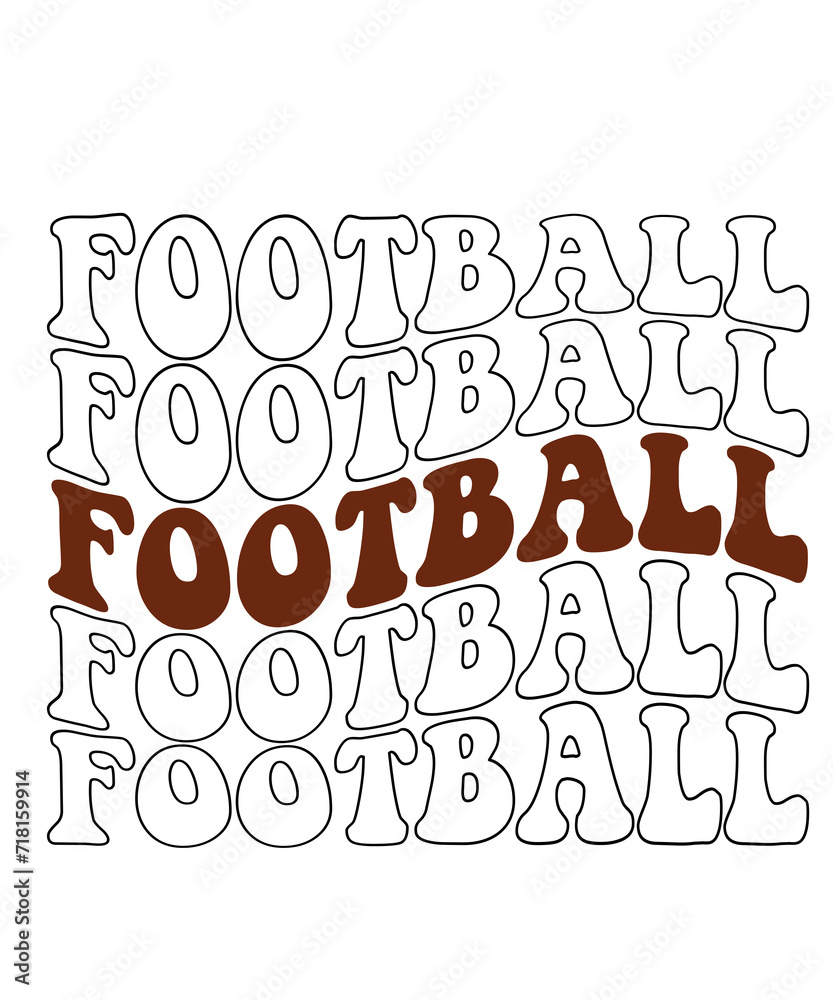 Football typography design on plain white transparent isolated background for card, shirt, hoodie, sweatshirt, apparel, card, tag, mug, icon, poster or badge