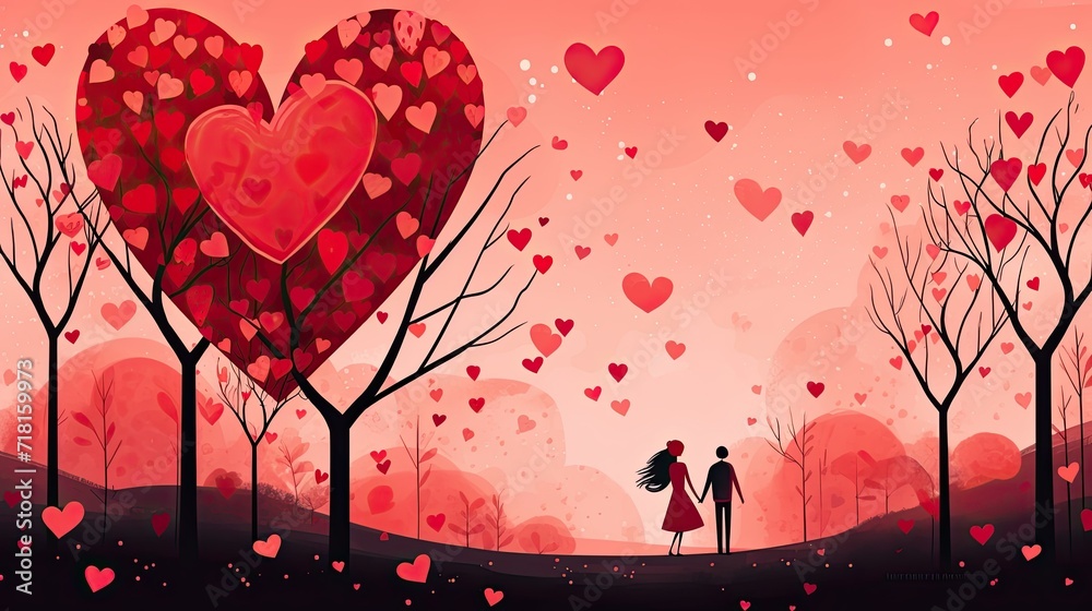 Craft a vibrant Valentine's background for cards or social media. Use warm colors, heartwarming visuals, and elements that radiate love