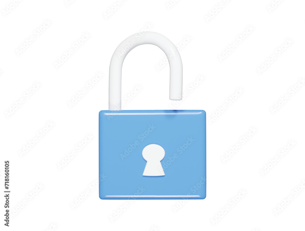 Lock icon 3d render illustration Lock icon 3d render illustration