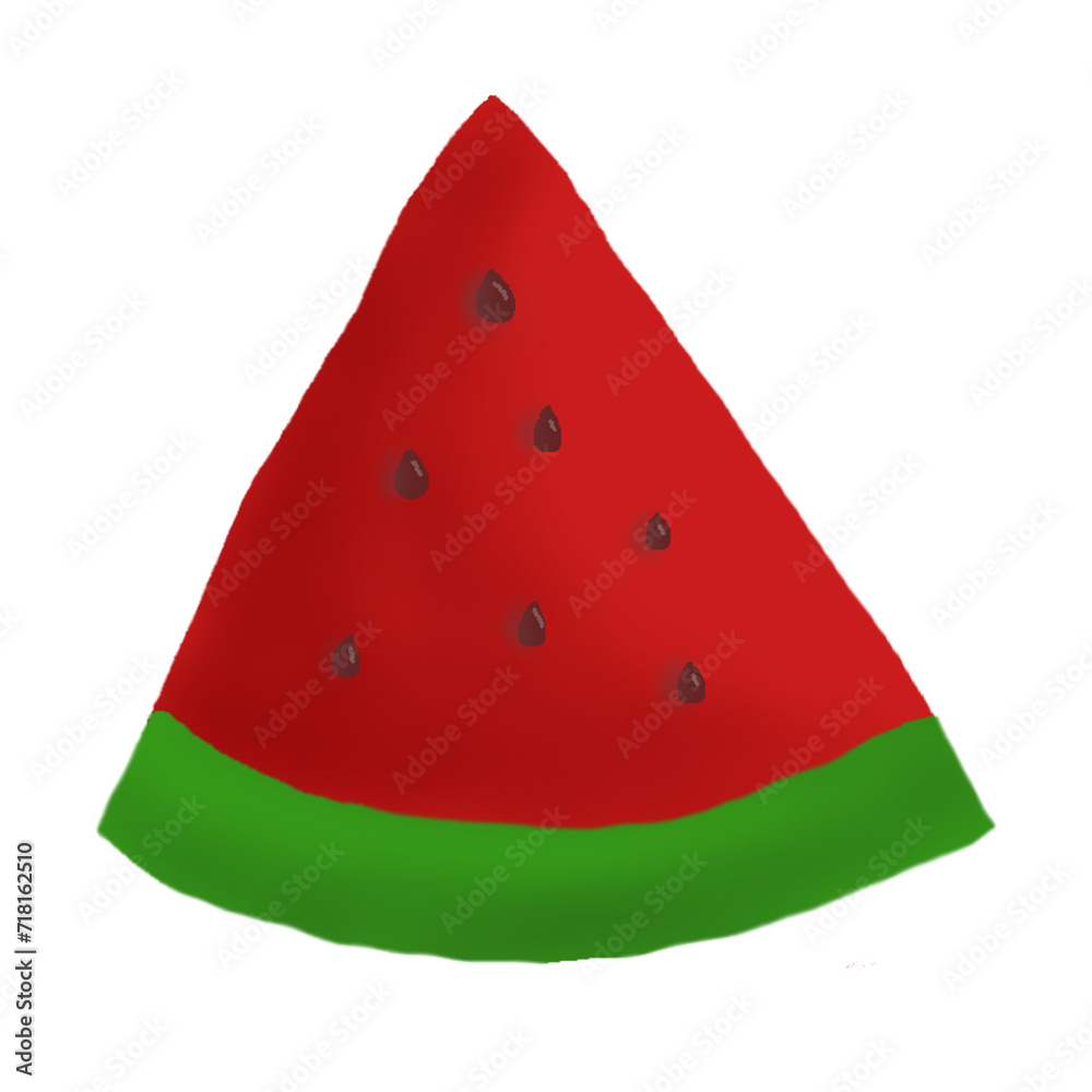 hand drawn watermelon slice illustration hand drawn watermelon slice illustration