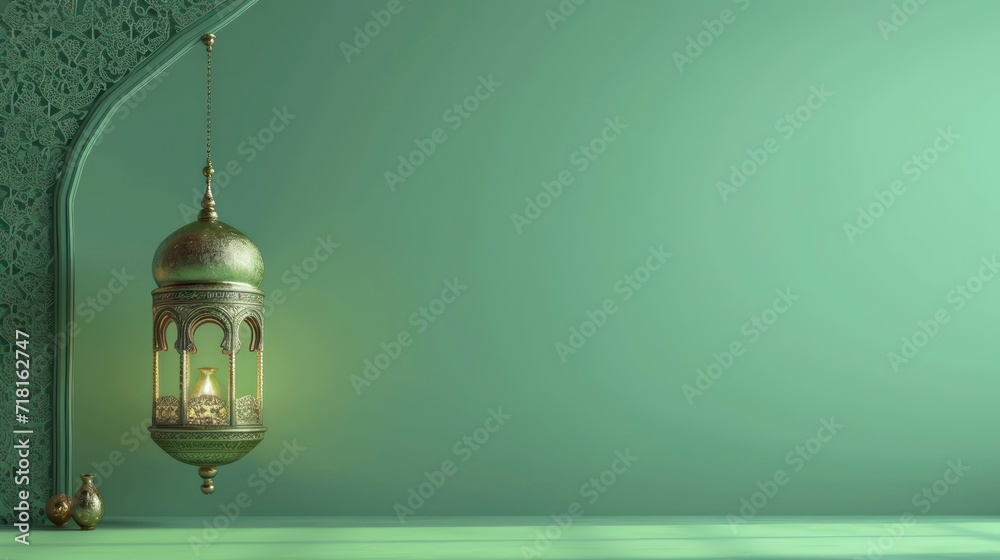 lantern ramadan islamic banner. Generative AI lantern ramadan islamic banner. Generative AI