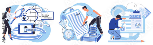 Financial audit vector illustration. Planning is vital for efficient budget administration, preventing financial imbalances The financial audit concept underscores importance data accuracy promoting