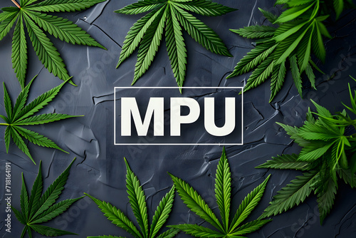 MPU und Cannabis: Ein illustrativer Hintergrund mit professionellem Design, perfekt für Darstellungen rund um die Medizinisch-Psychologische Untersuchung und den Einfluss von Cannabis im Verkehr photo