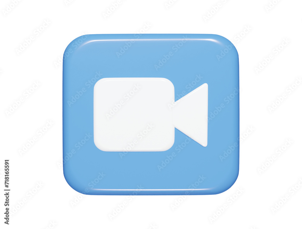 Video icon 3d rnder illustration Video icon 3d rnder illustration