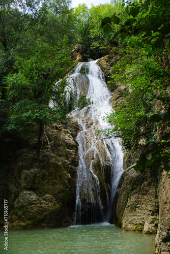 Beautiful waterfall in a forest