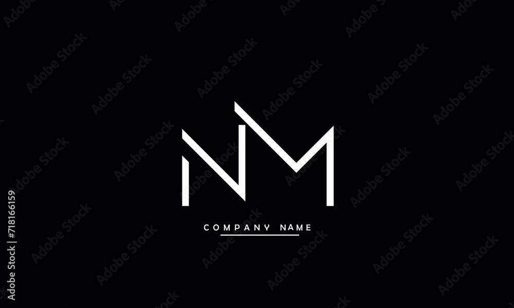 NM, MN, N, M Abstract Letters Logo monogram