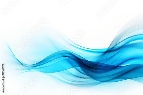 Abstract blue swirl compostion background, against a white background - Generative AI