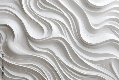 White background. Elegant Smooth Wave Background. Solid creamy texture in the form of waves, similar to concrete or pasty building material.