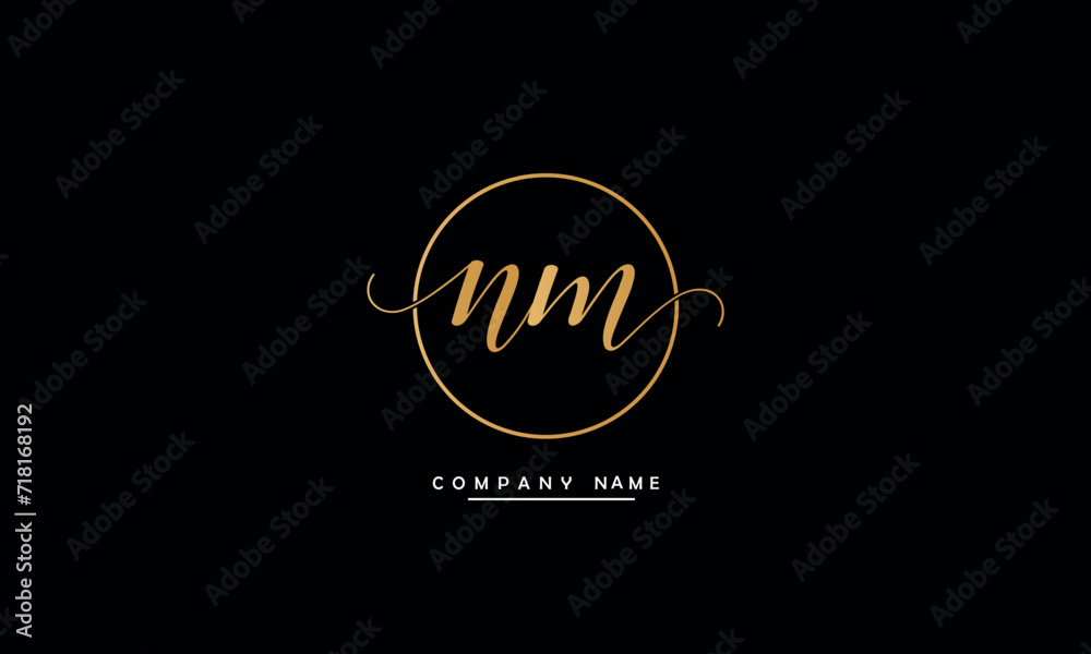 NM, MN, N, M Abstract Letters Logo monogram NM, MN, N, M Abstract Letters Logo monogram