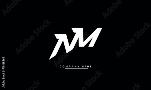 NM, MN, N, M Abstract Letters Logo monogram