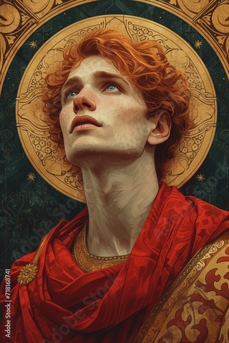 Christian art portraying the face of man, reflecting the rich history and spirituality of the faith.