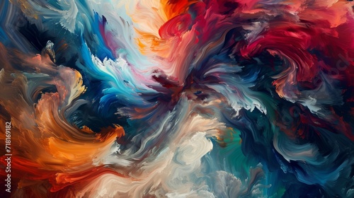 Abstract Painting, Bursting With Vibrant Colors