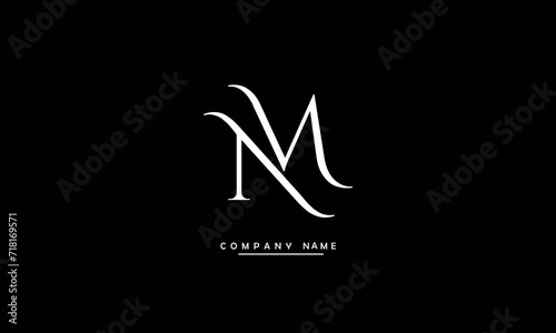 NM, MN, N, M Abstract Letters Logo monogram