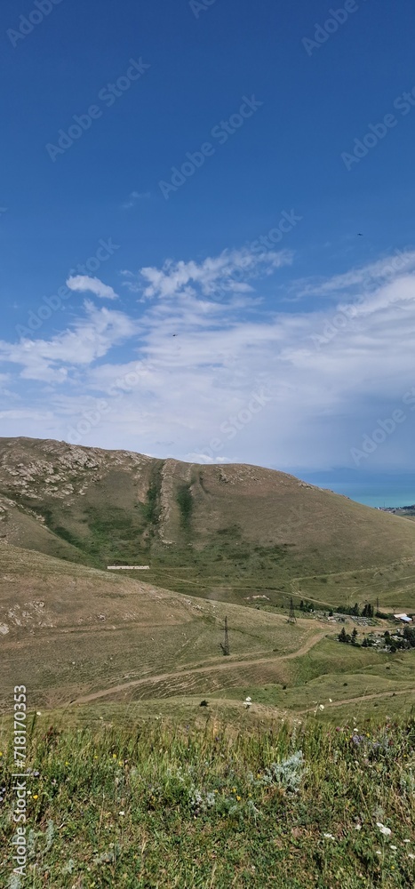 mountains surrounding lake Sevan in Armenia