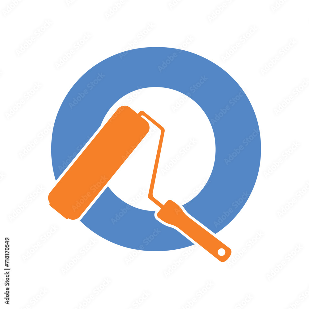 paint Logo combine with letter O vector template paint Logo combine with letter O vector template