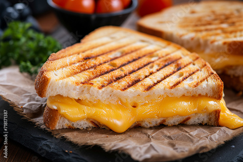 Delicious grilled cheese sandwich 