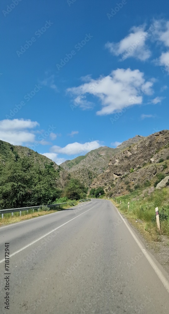 Naklejka premium travelling through armenia, roadtrip, transit