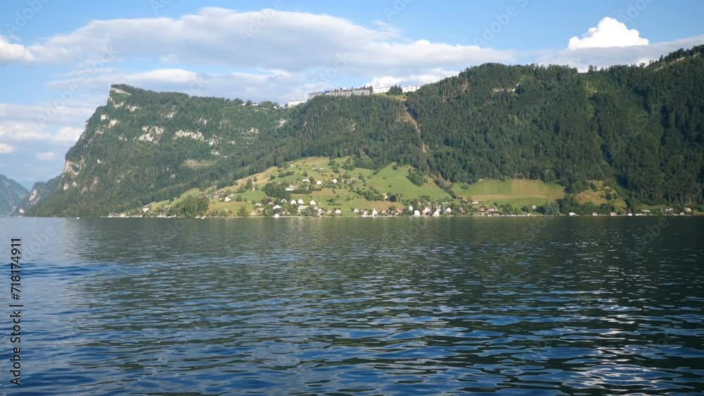 Beautiful landscape seen from a lake in Switzerland Beautiful landscape seen from a lake in Switzerland