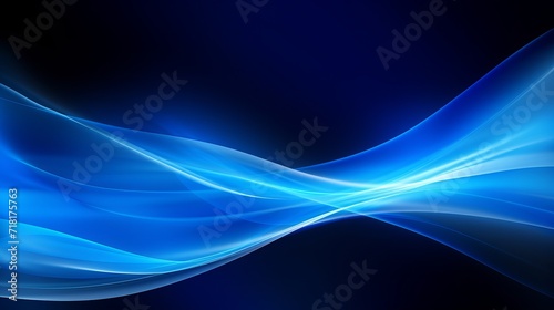 An abstract background is created by the streaks of blue light.
