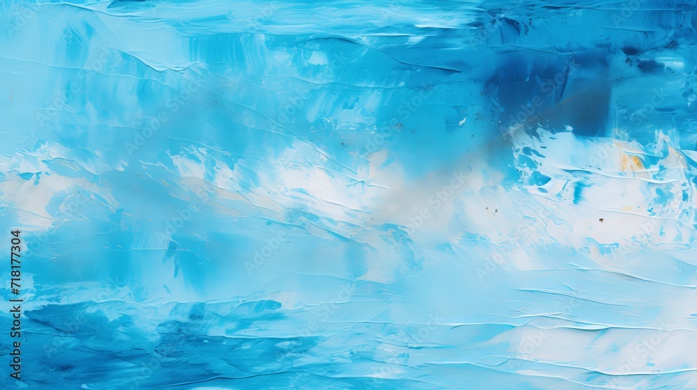 Diy experimental art can benefit from a textured background made of blue paint.