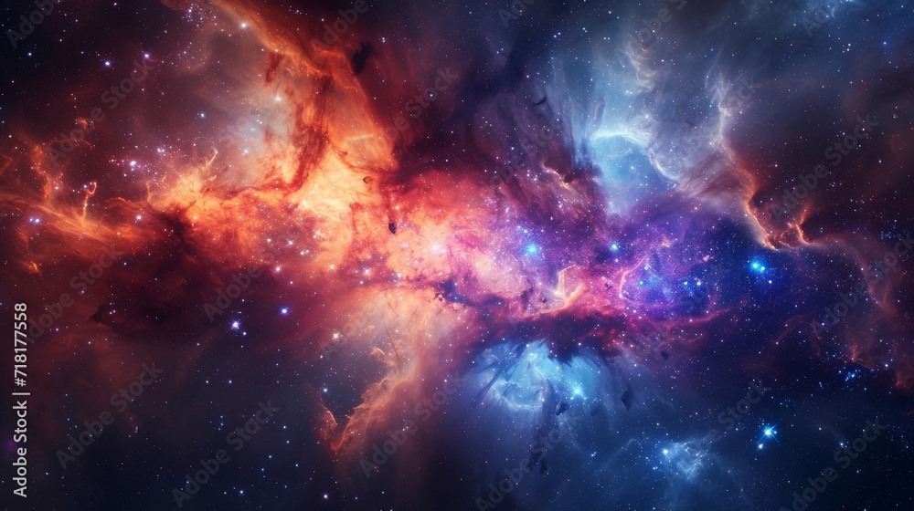 Vibrant Cosmic Scene Bursting With Countless