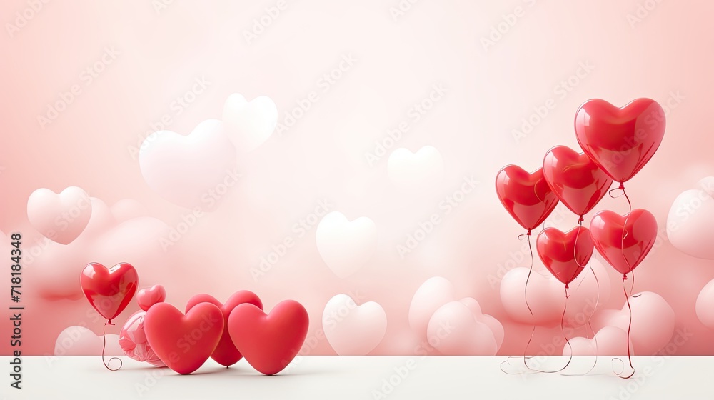 Design a captivating Valentine's backdrop using vibrant colors and elements that radiate love. Ideal for cards, social media posts, or festive embellishments