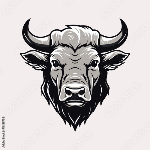 Buffallo logo design vector template