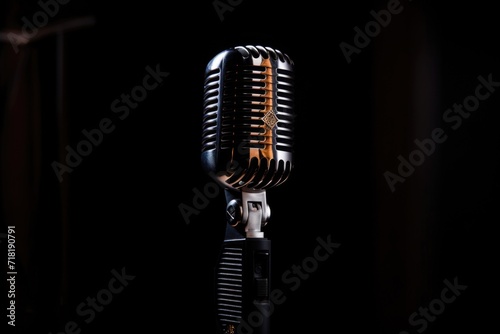 Microphone on a light background