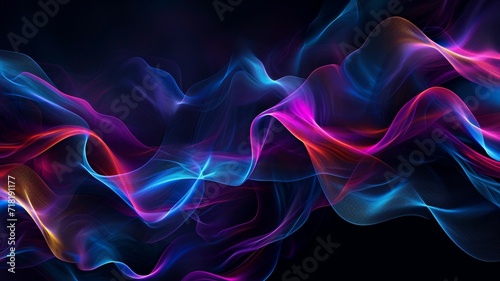Abstract wave of colorful smoke 