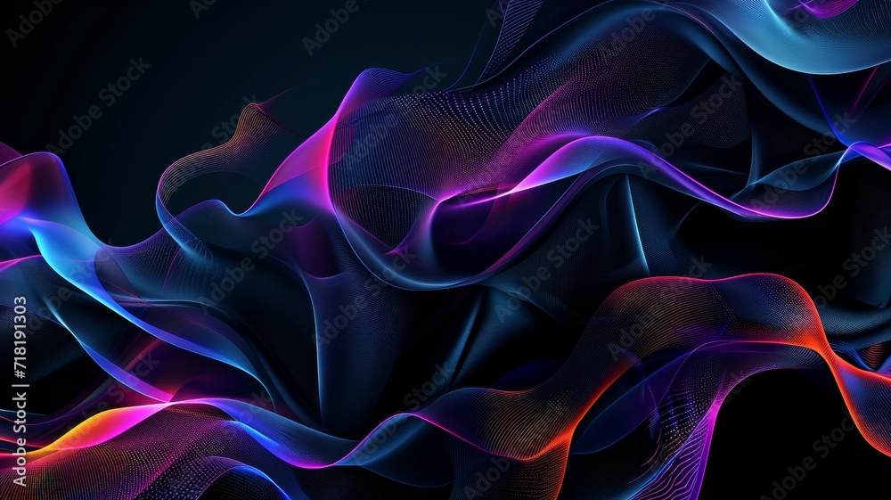 Abstract wave of colorful smoke
