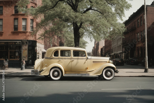 old vintage car in the street summer New York city © Magic Art