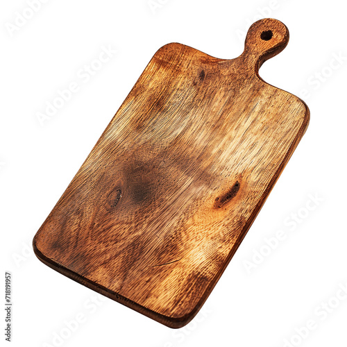 Cutting board on transparent background photo