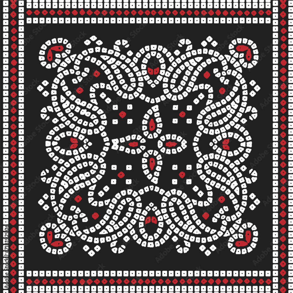 Bandana seamless pattern graphic art work design.