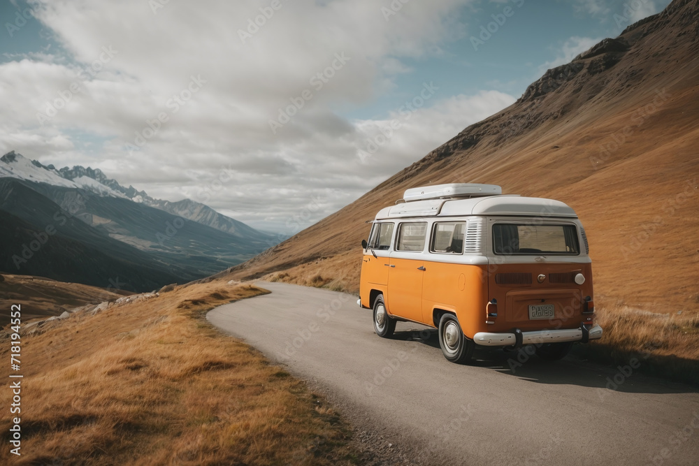 van on the beach