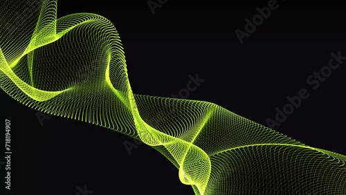 C Illustration Illustration - EPS 10 Beautiful wave form an array of glowing dots. An abstract stream of Composed of particles abstract graphics.