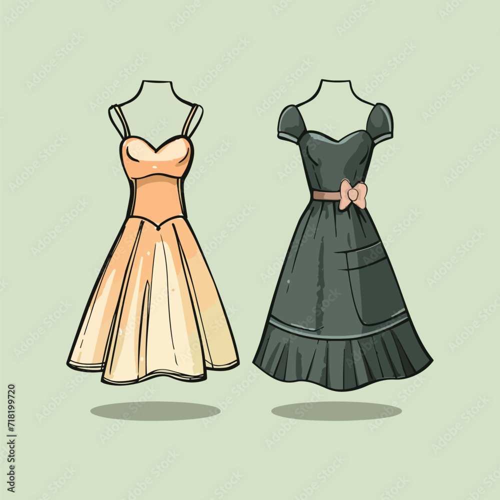illustration of a dress design illustration of a dress design