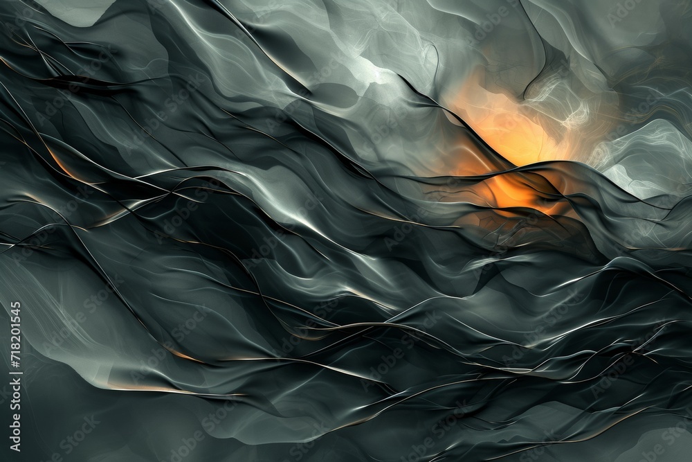 Obraz premium Black abstract satin curtain background