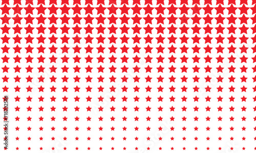 abstract repeatable big to small red star pattern.