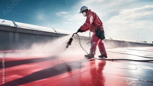 Roof color spray, painting, coating and leakage prevention service , roof surface coating, modern paint technology