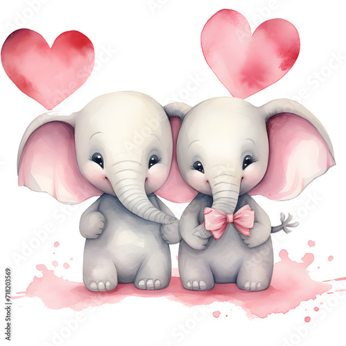 Valentine Elephant Couple © zamirul55z55