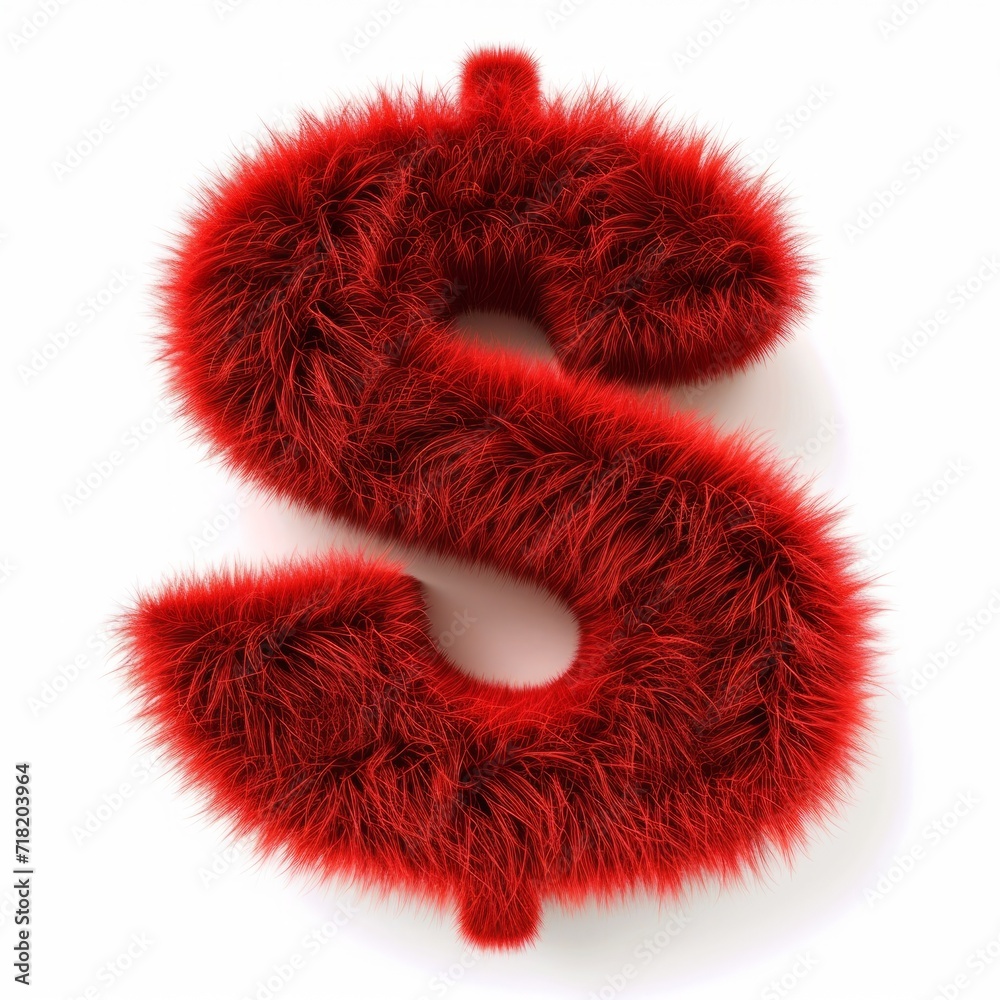 Red Fur Dollar Sign on White Background. Photorealistic Buck Sign on white backdrop. Square Illustration. Ai Generated Finance and Currency 3D Symbol. Red Fur Dollar Sign on White Background. Photorealistic Buck Sign on white backdrop. Square Illustration. Ai Generated Finance and Currency 3D Symbol.