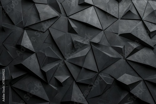 Dark carbon grey abstract geometric background with soar rectangele surfaces with corners, stripes, lines as monochrome stylish backdrop in elegant simple modern minimal style, top view.
