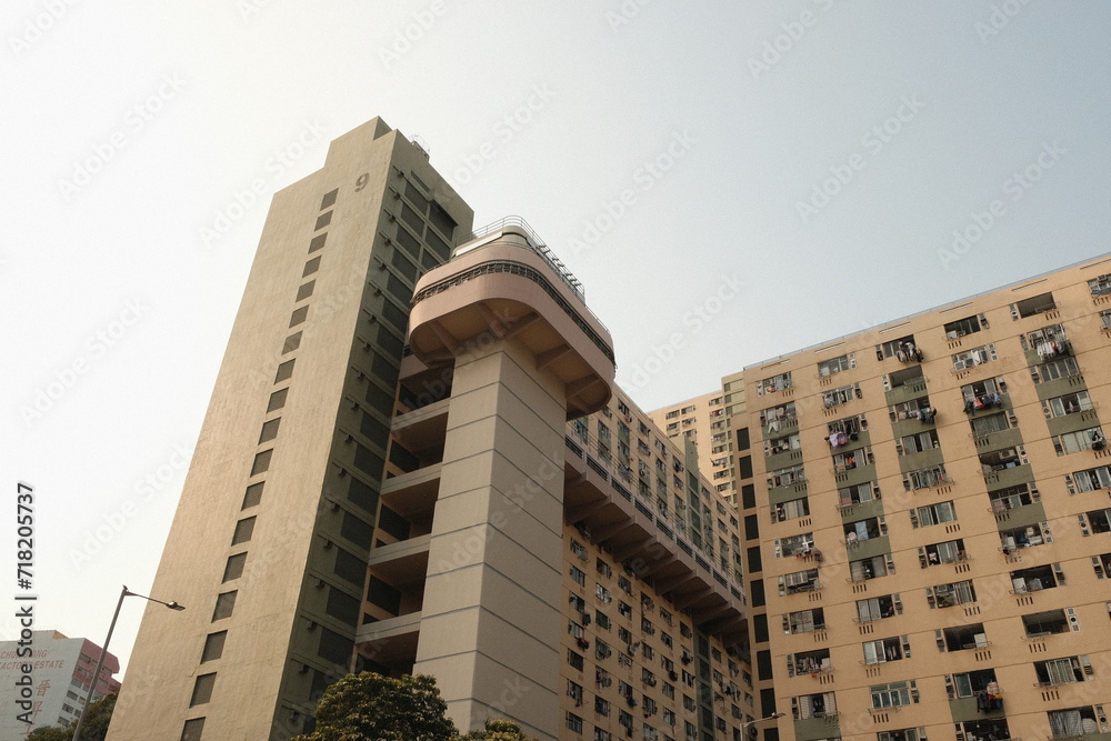 Obraz premium city skyscrapers, A crowded city, a dense cluster of building