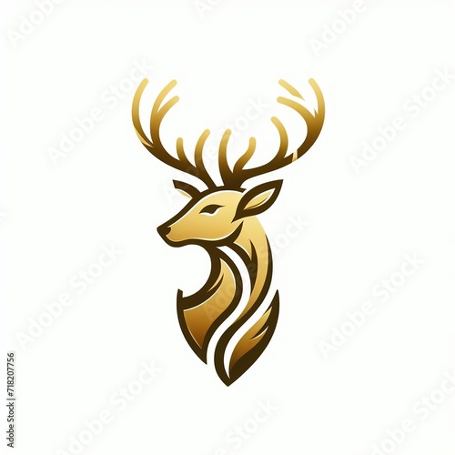 Wallpaper Mural deer head vector luxury gold logo Torontodigital.ca