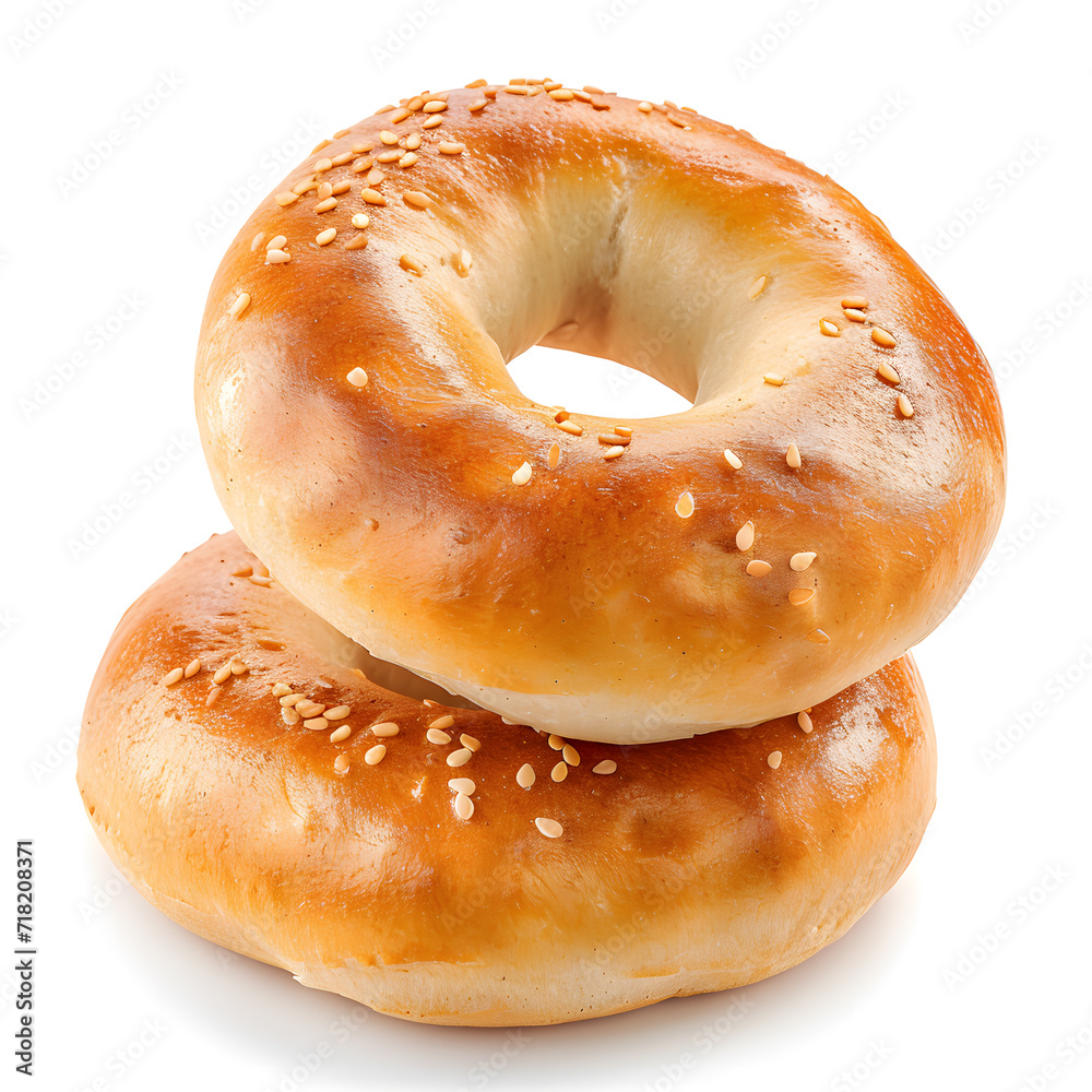 Bagels isolated on white background Bagels isolated on white background