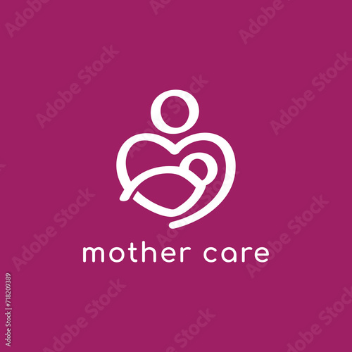 Mother care logo. fertility logo