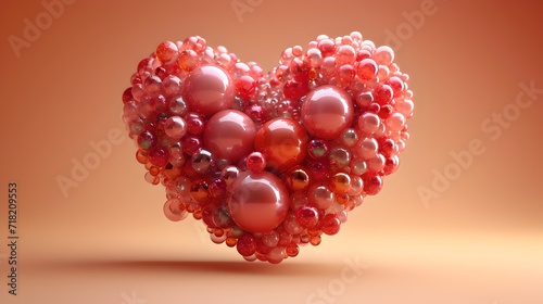 heart and love wallpaper, pink and lovely wallpaper, Valentine's day concept, 3d render of heart, Valentine wallpaper